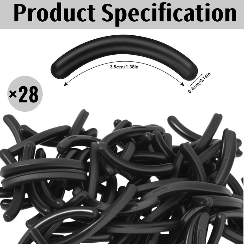 Cioohan Compatible with Tweezerman Eyelash Curler Refills,28 Pack Silicone Eye Lash Curlers Refill Pads Compatible with Tweezerman Eyelash Curler,Black. - Image 4